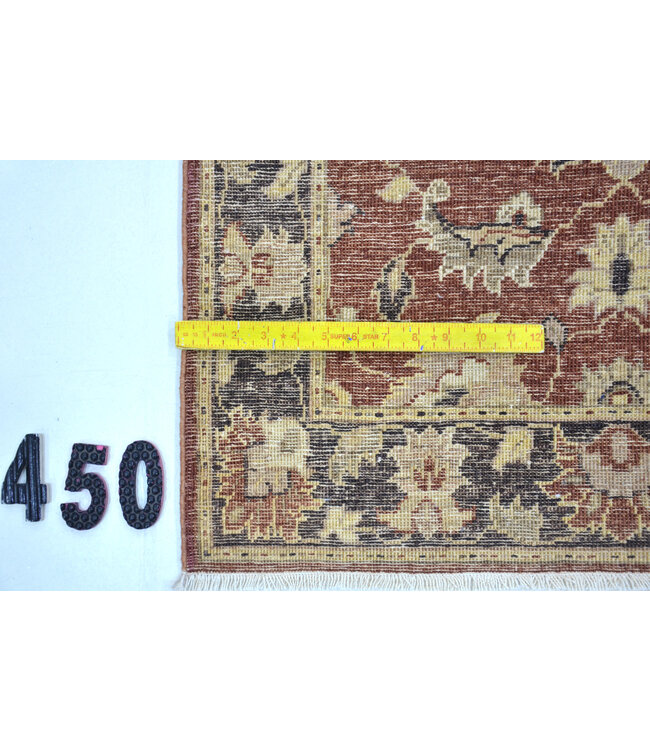 Rostbraun & Blau Ziegler Läufer – Handgeknüpft – 294 x 073 cm – Wolle