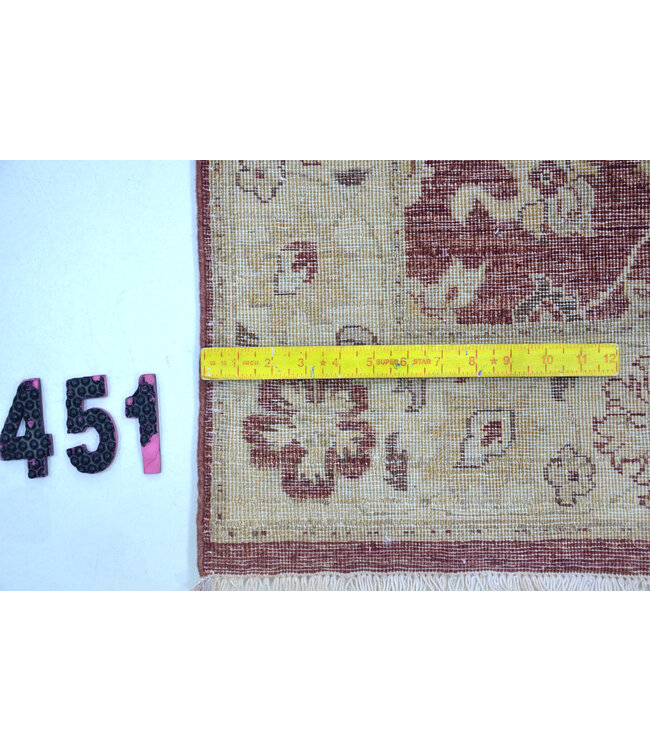 Roest & Beige Ziegler Loper – Handgeknoopt – 365 x 068 cm – Wol