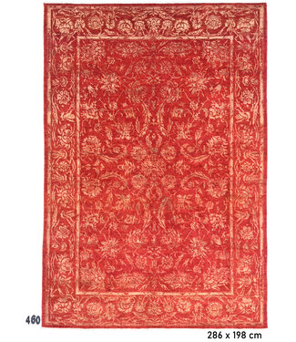 Roter Vintage Handgeknüpfter Wollteppich - Kazak Muster 286x198 cm