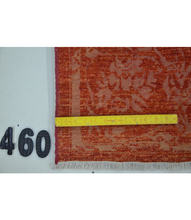 Red Vintage Hand-Knotted Wool Rug - Kazak Pattern 286x198 cm