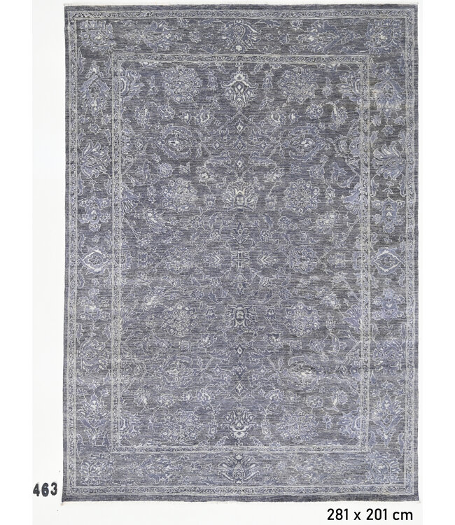 Blau Vintage Handgeknüpfter Wollteppich - Ziegler Muster 306x197 cm