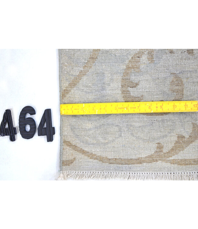 Gray Vintage Hand-Knotted Wool Rug - Ziegler Pattern 236x177 cm