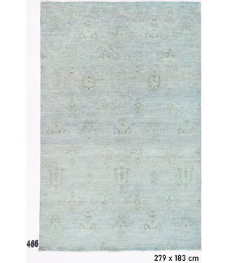 Handgeknoopt Lichtblauw Modern Wol Vloerkleed – Eenvoudig Ton-sur-Ton Design – 279 x 183 cm Handgeknoopt Lichtblauw Modern Wol Vloerkleed – Eenvoudig Ton-sur-Ton Design – 279 x 183 cm