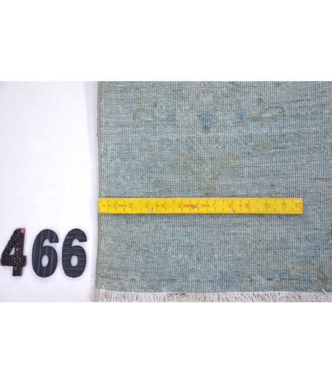 Handgeknüpfter Moderner Wollteppich in Hellblau – Dezentes Ton-in-Ton Muster – 279 x 183 cm