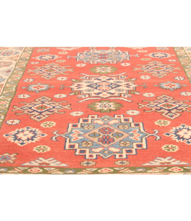 151x106cm Handgeknoopte Wol Kazak Tapijt – Authentiek Oosters Vloerkleed, Traditioneel Tribaal Design, Hoogwaardige Handgemaakte Wol Tapijt