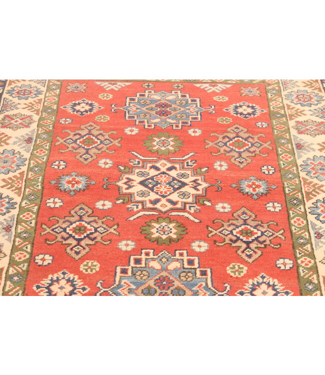 151x106cm Handgeknoopte Wol Kazak Tapijt – Authentiek Oosters Vloerkleed, Traditioneel Tribaal Design, Hoogwaardige Handgemaakte Wol Tapijt