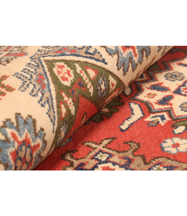 151x106cm Hand-Knotted Wool Kazak Rug – Authentic Oriental Carpet, Traditional Tribal Design, High-Quality Handmade Wool Rug