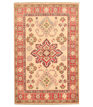 Kelimshop 154x100cm Handgeknüpfter Woll Kazak Teppich – Authentischer Orientalischer Teppich, Traditionelles Tribal Design, Hochwertiger Handgefertigter Wollteppich
