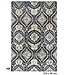 Black-Beige Ziegler Pattern Hand-Knotted Wool Rug – 276 x 181 cm