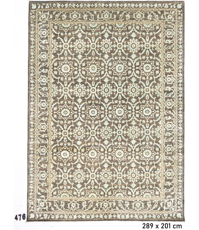 Vintage Ziegler Rug - Brown & Beige, 289 x 201 cm