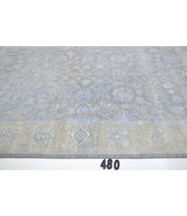 Vintage Ziegler Rug - Gray & Blue, 296 x 200 cm