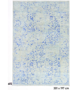 Vintage Ziegler Teppich - Blau, 301 x 197 cm