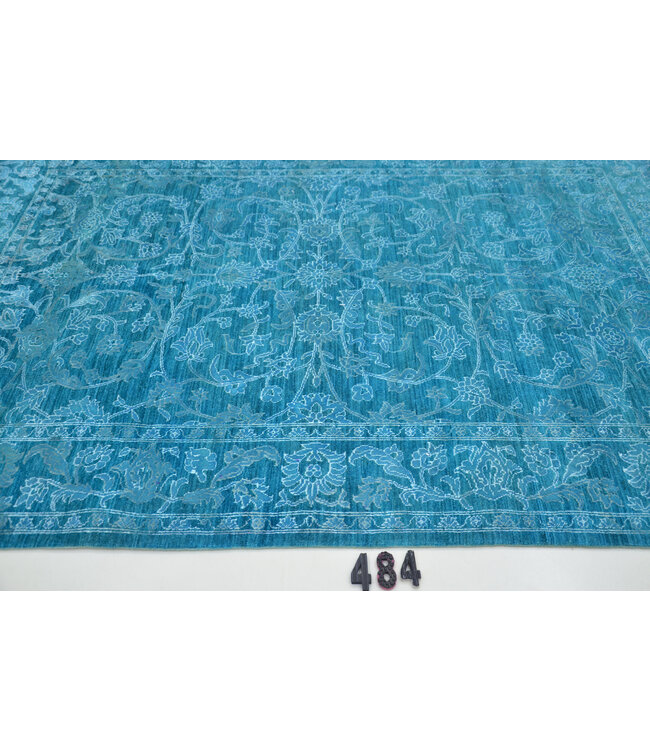 Vintage Ziegler Tapijt - Blauw, 243 x 166 cm