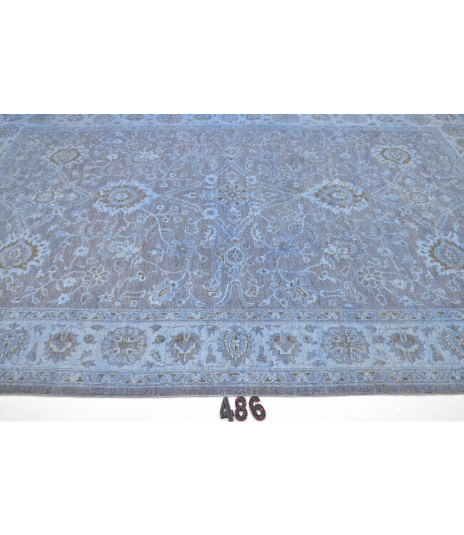 Vintage Ziegler Tapijt - Grijs & Blauw, 297 x 192 cm