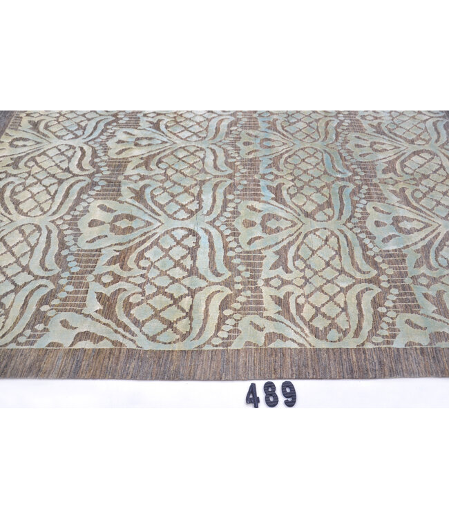 Vintage Kazak Teppich - Grün & Braun, 233 x 171 cm