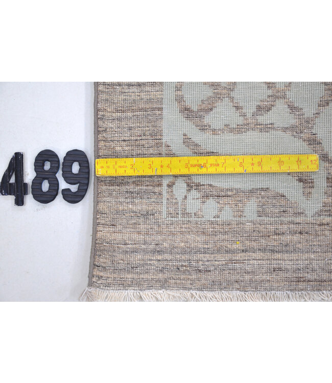 Vintage Kazak Teppich - Grün & Braun, 233 x 171 cm