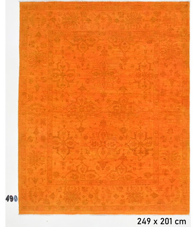 Vintage Ziegler Tapijt - Oranje, 249 x 201 cm