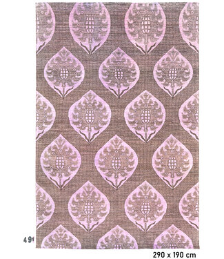 Vintage Kazak Teppich - Rosa & Braun, 290 x 190 cm