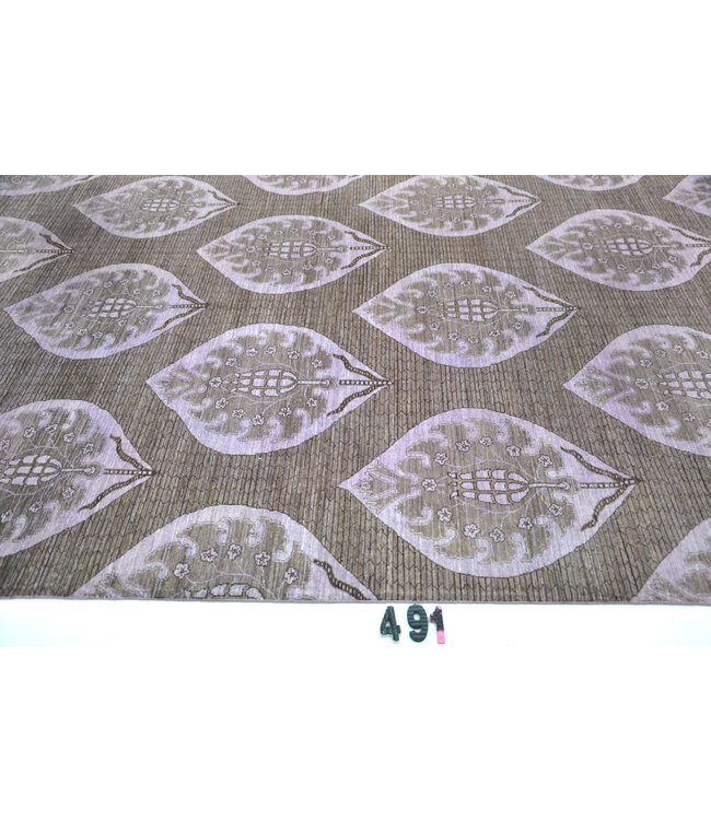 Vintage Kazak Tapijt - Roze & Bruin, 290 x 190 cm