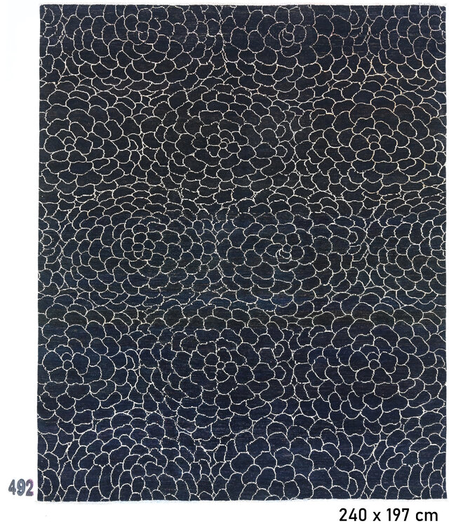 Modern Gabbeh Rug - Blue, 240 x 197 cm