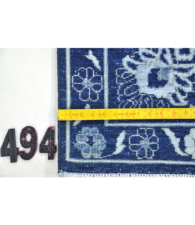 Vintage Ziegler Teppich - Blau & Weiß, 234 x 168 cm