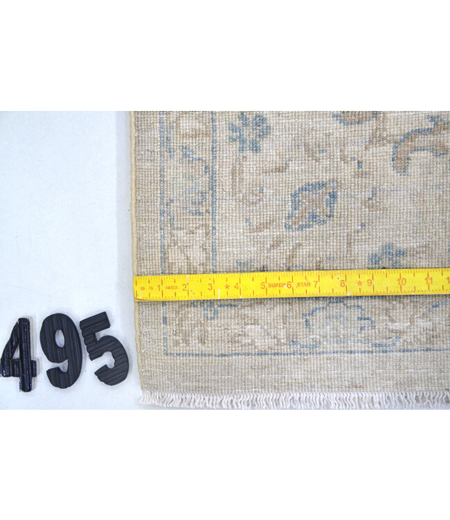 Vintage Ziegler Teppich - Beige & Blau, 236 x 169 cm