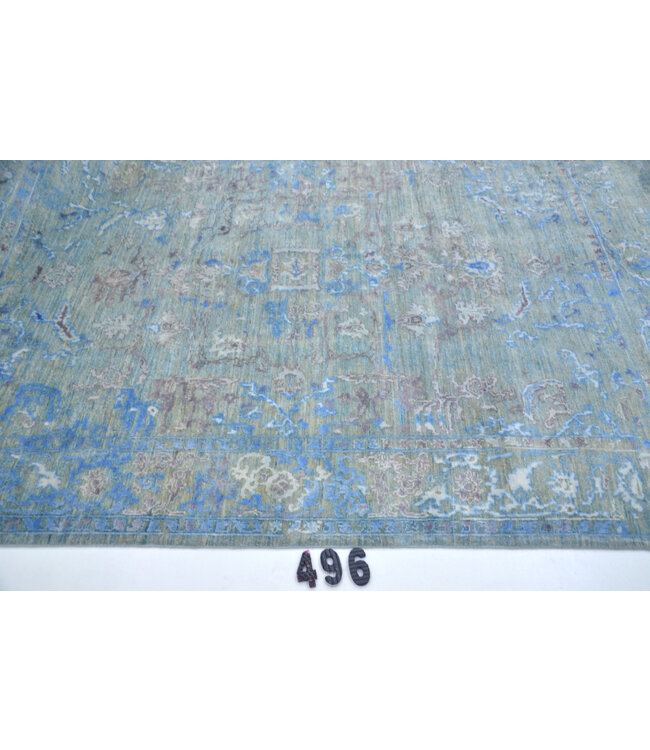Vintage Kazak Teppich - Blau & Grün, 233 x 169 cm