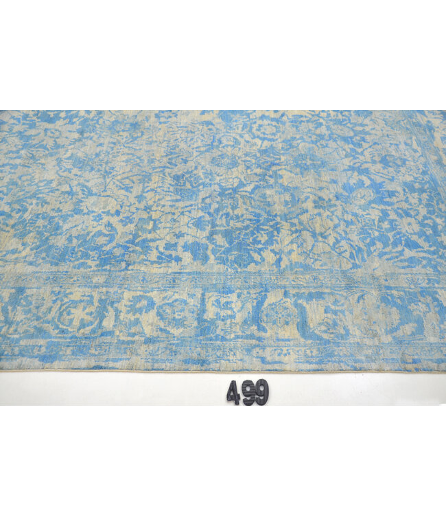 Vintage Ziegler Tapijt - Blauw & Crème, 291 x 201 cm