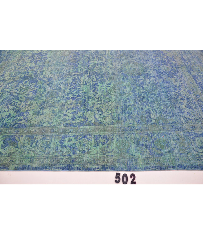 Blue Vintage Rug – 293 x 244 cm – Hand-Knotted Wool