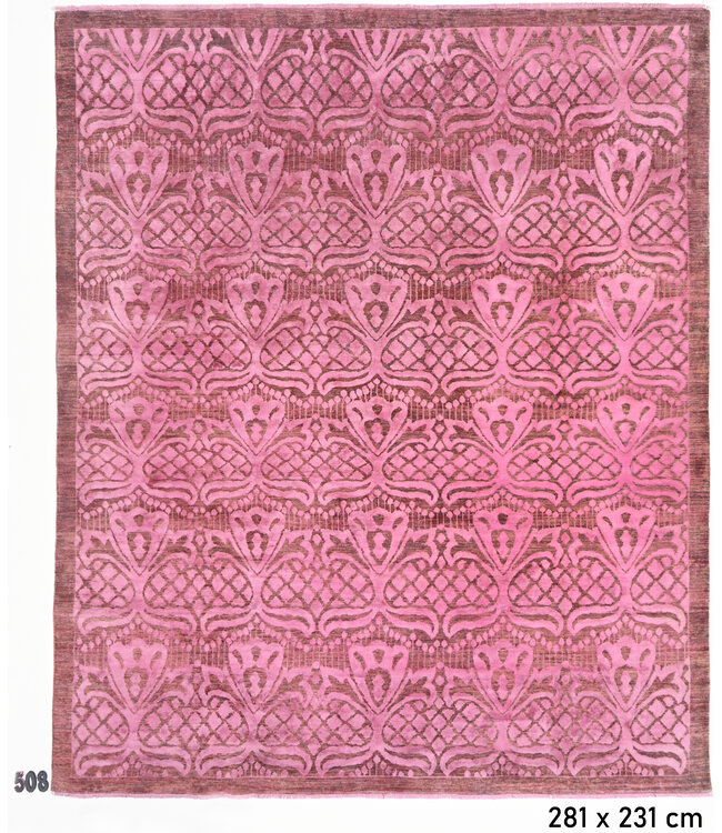 Pink Modern Rug – 281 x 231 cm – Hand-Knotted Wool