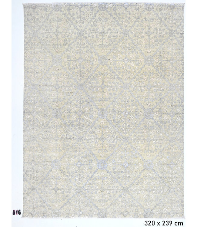 Cremefarbener Ziegler Teppich – 319 x 243 cm – Handgeknüpft aus Wolle