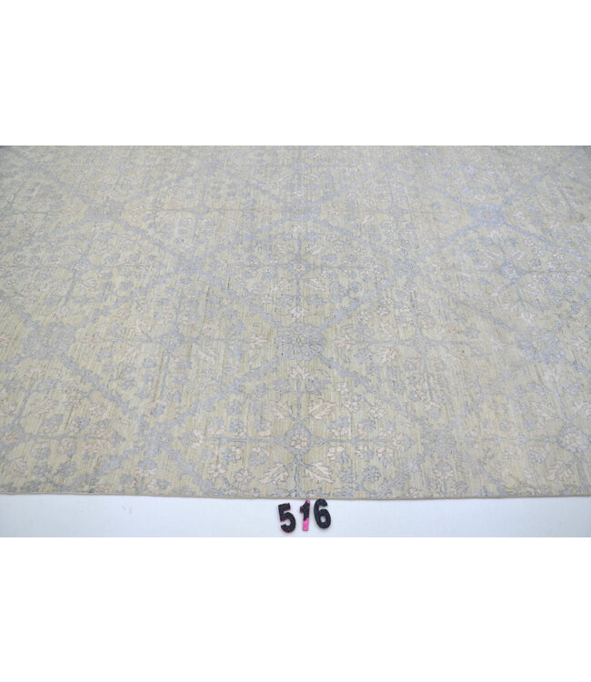 Cremefarbener Ziegler Teppich – 319 x 243 cm – Handgeknüpft aus Wolle