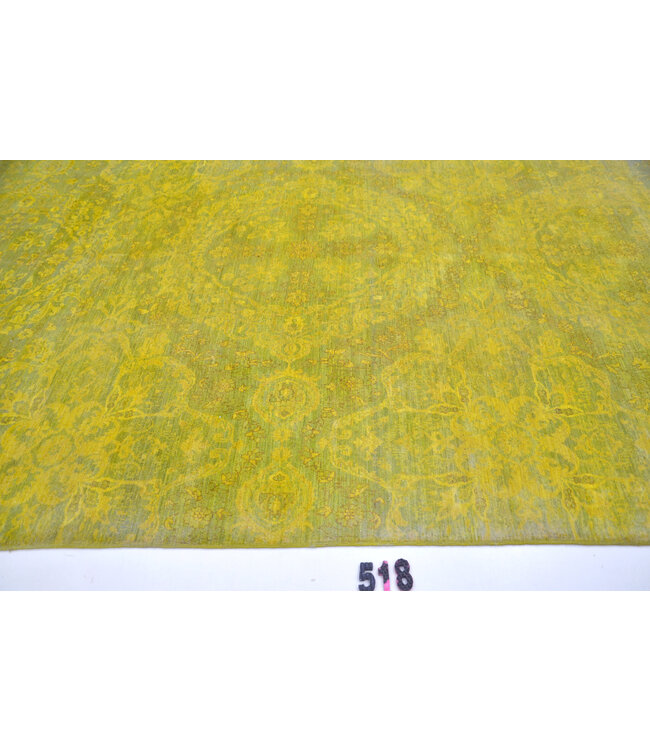 Green Yellow Ziegler Rug – 305 x 237 cm – Hand-Knotted Wool