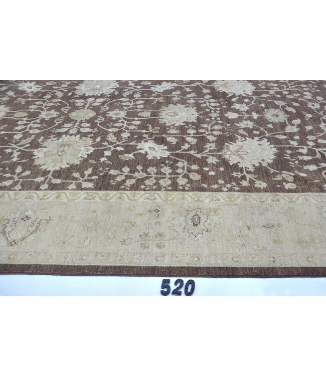 Braun Beige Ziegler Teppich – 475 x 273 cm – Handgeknüpft aus Wolle