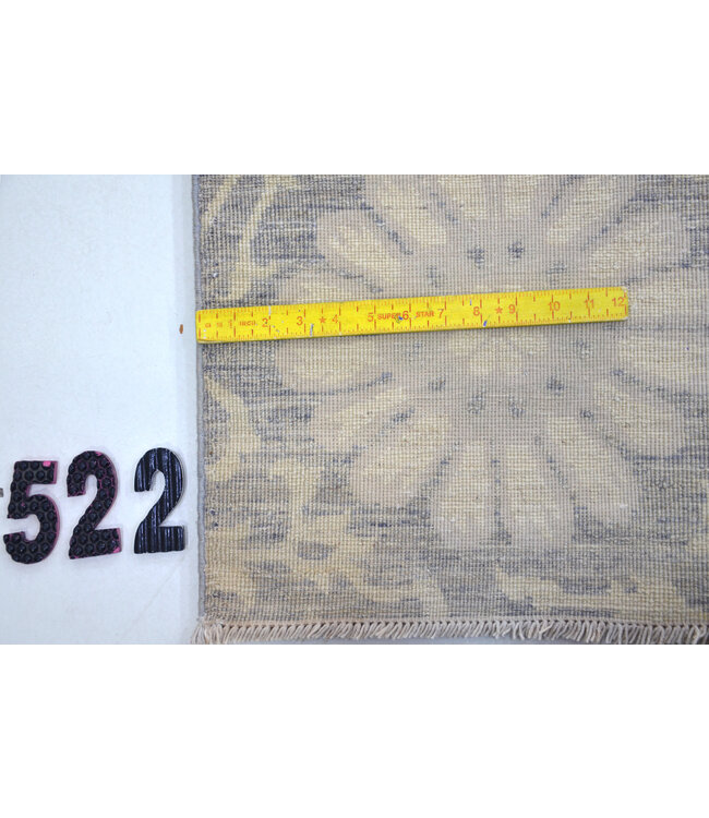 Grau-blauer Antiker Teppich – handgeknüpfter Wollteppich – 370 x 269 cm