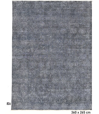 Donkerblauw Vintage vloerkleed – 360x265 cm – Handgeknoopt wollen tapijt Donkerblauw Vintage vloerkleed – 360x265 cm – Handgeknoopt wollen tapijt