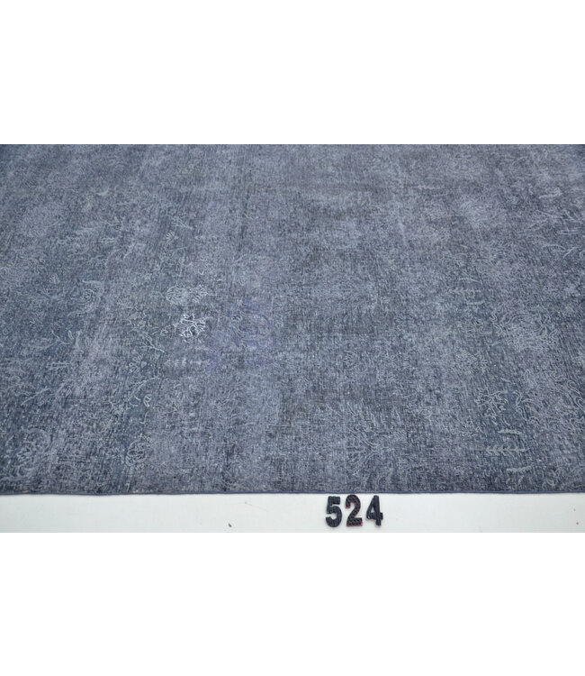 Donkerblauw Vintage vloerkleed – 360x265 cm – Handgeknoopt wollen tapijt