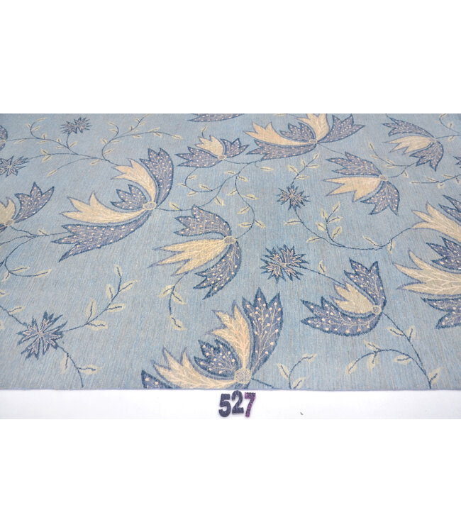 Light Blue Gabbeh Rug – 356x267 cm – Hand-Knotted Wool Carpet