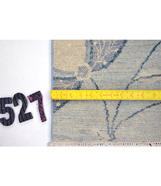 Hellblauer Gabbeh Teppich – 356x267 cm – Handgeknüpfter Wollteppich