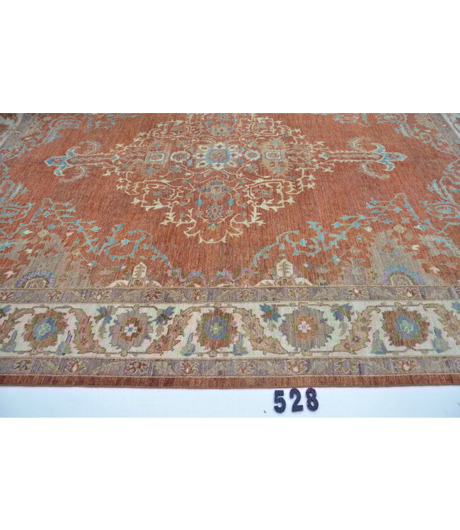 Red Ziegler Rug – 362x273 cm – Hand-Knotted Wool Carpet