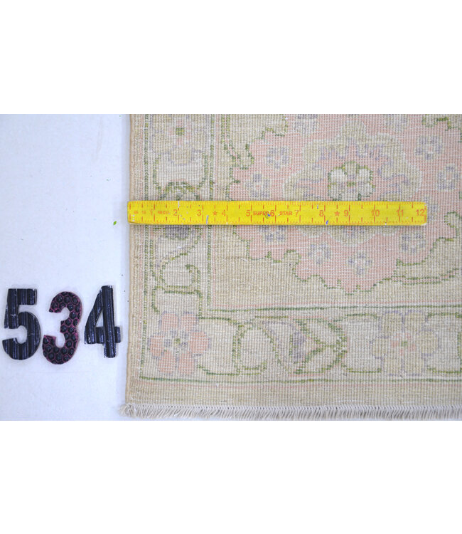Green Beige Ziegler Rug – 304 x 240 cm – Hand-Knotted Wool