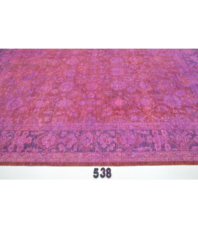 Paars Vintage Tapijt – 300 x 239 cm – Handgeknoopt van Wol