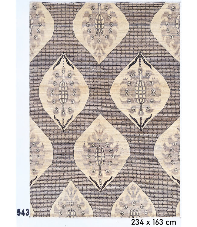 Beige-Grau Moderner Teppich | 234 x 163 cm