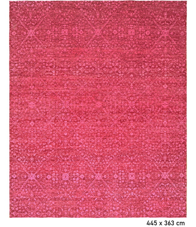 Tiefrosa Moderner Teppich | 445 x 363 cm