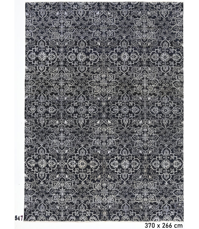 Schwarzer Moderner Teppich | 370 x 266 cm