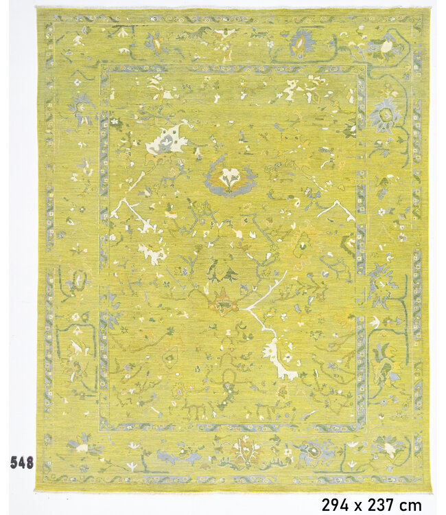 Geel Ziegler Tapijt – Handgeknoopt – 294 x 237 cm – Wol