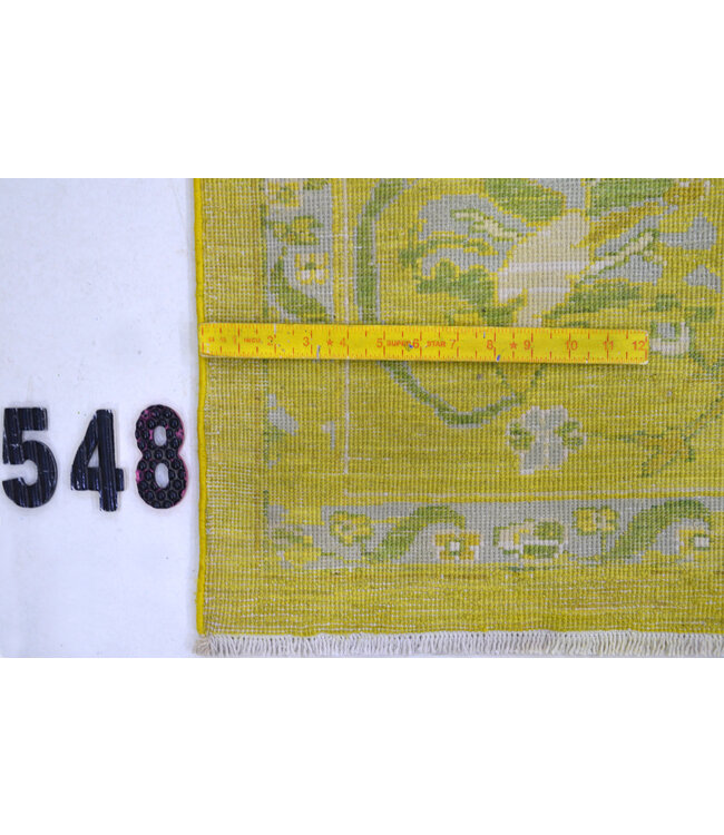 Gelber Ziegler Teppich – Handgeknüpft – 294 x 237 cm – Wolle