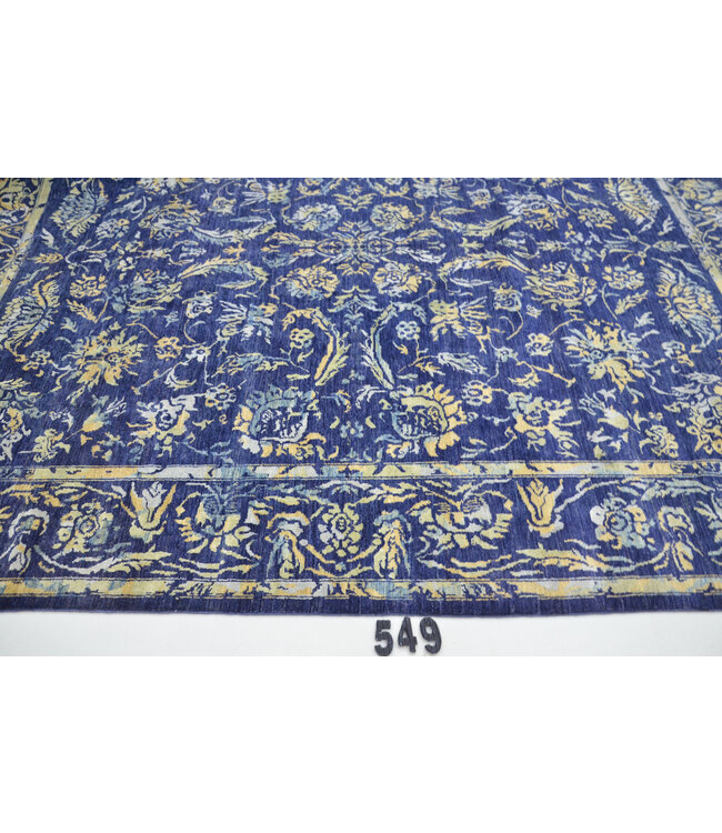 Donkerblauw Antieke Tapijt – Handgeknoopt – 300 x 241 cm – Wol