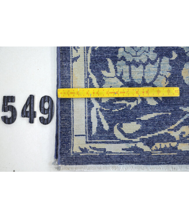 Dunkelblauer Antiker Teppich – Handgeknüpft – 300 x 241 cm – Wolle