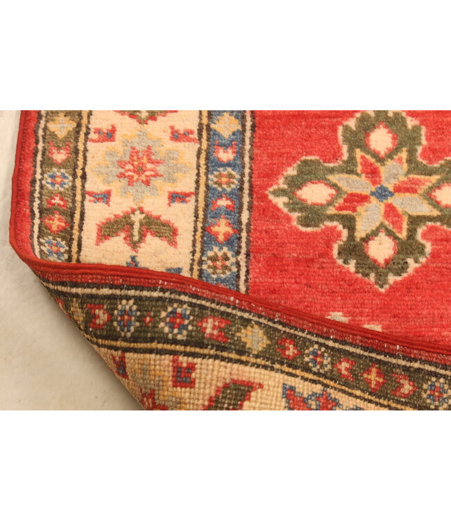 144x102cm Hand-Knotted Wool Kazak Rug – Authentic Oriental Carpet, Traditional Tribal Design, High-Quality Handmade Wool Rug